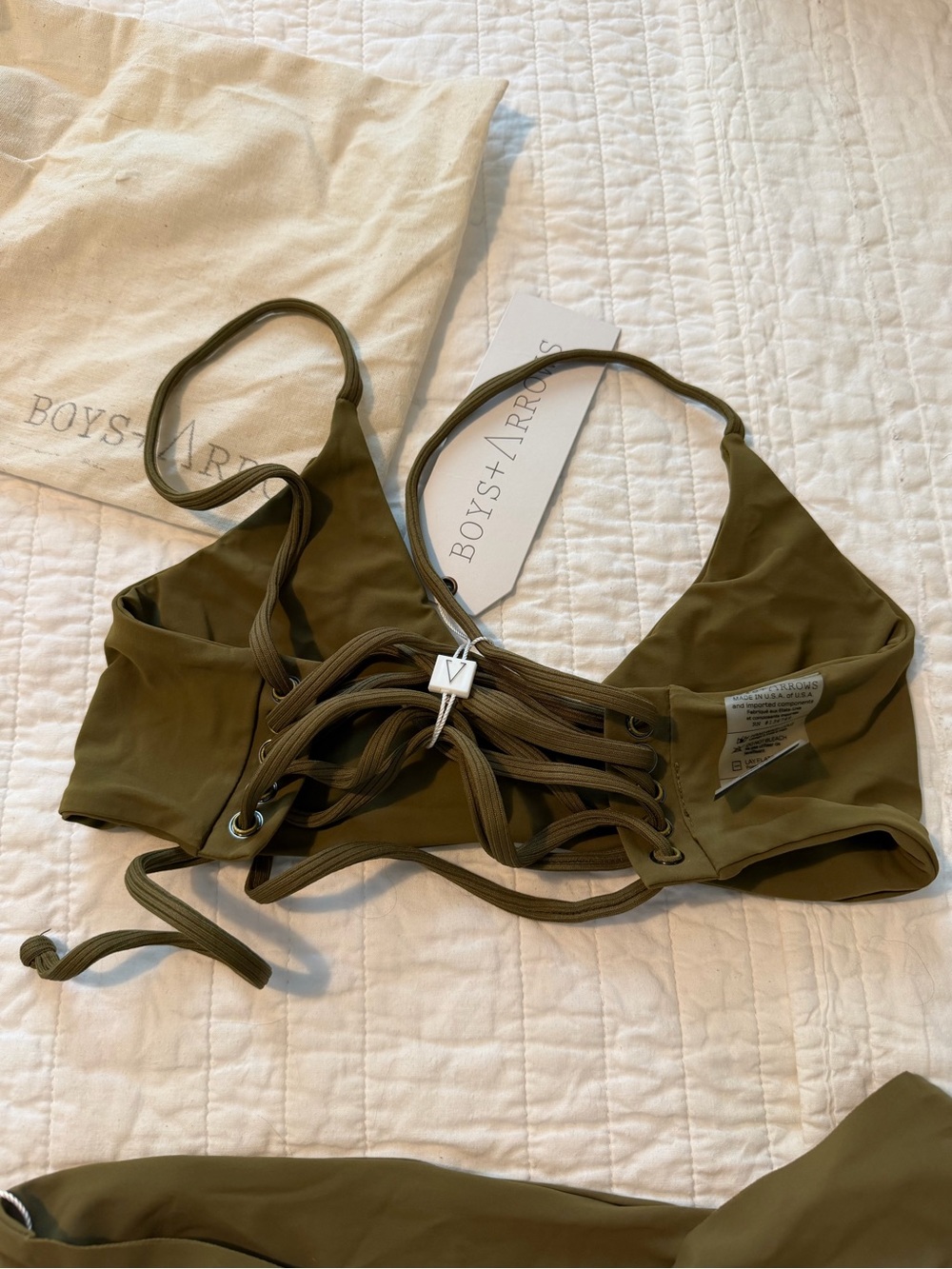 Boys + Arrows Olive Green Two-Piece Bikini Set - Picture 6 of 8